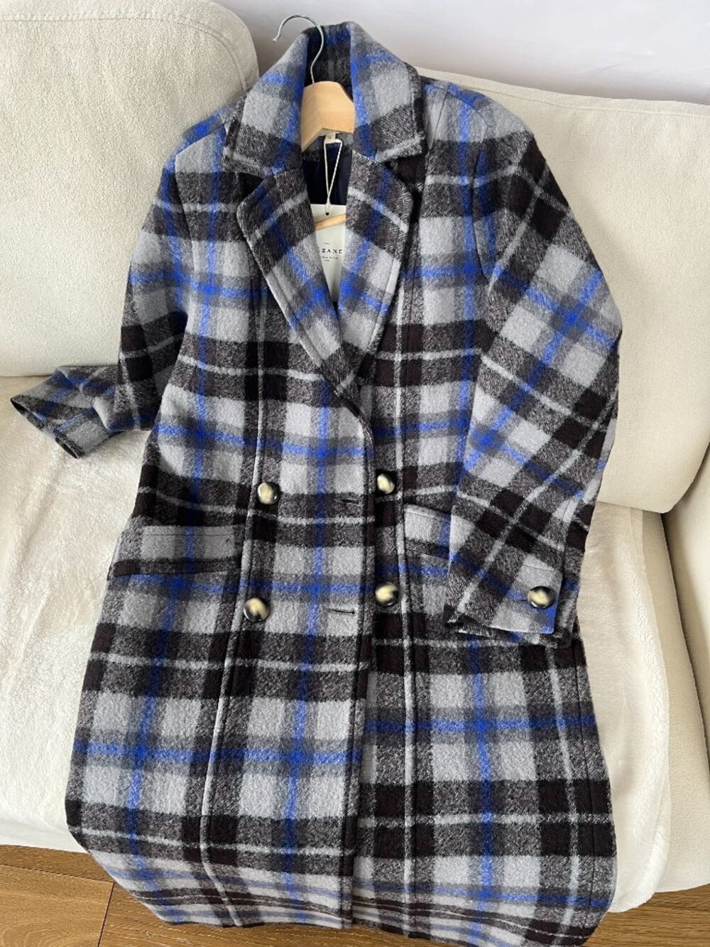 NWT Sezane Viktor Coat Prairie Check size 2 runs large - Picture 6 of 9